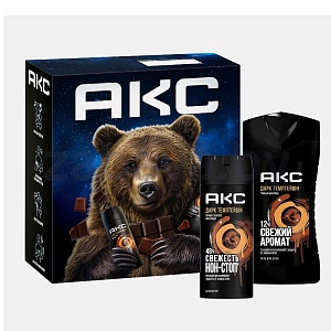 Гель д/душа и дезодорант «Акс», подар. набор, 250+150 мл