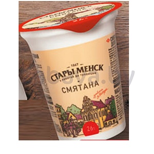 Сметана «Стары Менск», 26%, РБ, 350 г