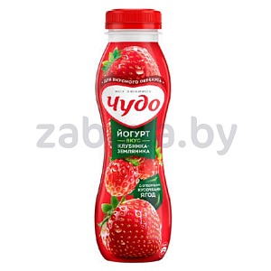 Йогурт «Чудо», 1,9%, клубника-земляника, 260 г