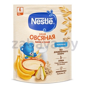 Каша молочная Nestle, овсяная, груша-банан, 200 г