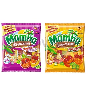 Мармелад «Mamba фрумеладки» фруктовый микс или фрукты и йогурт, 72 г