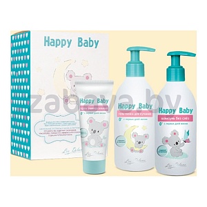 Шампунь + гель-пенка д/купания + крем универс. Liv Delano д/детей, Happy Baby, 300+300+75 г