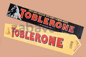 Шоколад Toblerone, мед-миндаль-нуга, молочный или темный, 100 г