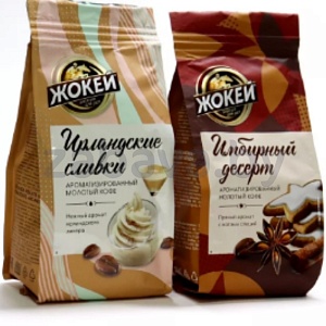 Кофе молотый «Жокей», имбирн. десерт или ирландск. сливки, 150 г