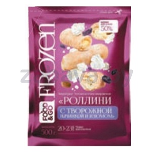 Роллини Food&Go с творожн. начинкой и изюмом, замор., 500