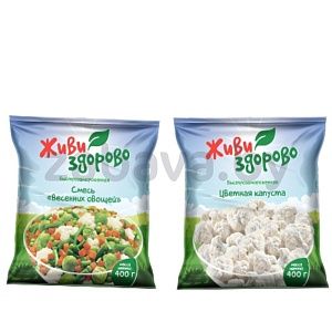 Овощи «Весенние» или цв. капуста «Живи здорово», зам., 400 г