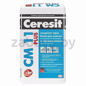 Клей для плитки Ceresit, CM 11 Plus, 25 кг