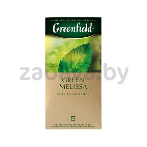 Чай зеленый Greenfield Green Melissa, 25 пакетиков по 1,5 г