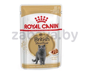Пресервы Royal Canin British Shorthair Adult для взрослых кошек британской короткошерстной породы, 85 г