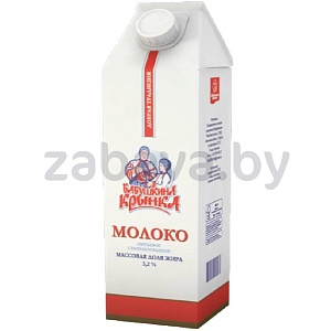 Молоко «Бабушкина крынка», питьевое, 3,2%, 1 л
