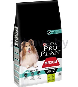 Сухой корм Purina Pro Plan для взрослых собак средних пород с чувствительным пищеварением