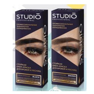 Крем-краска для бровей и ресниц Studio Professional, 80 мл, brown/black