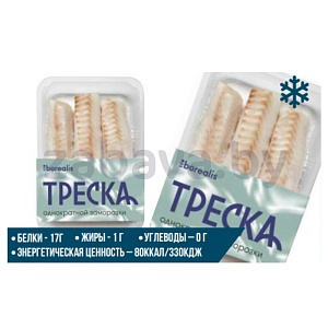 Филе трески Borealis, спинки б/к, 400 г
