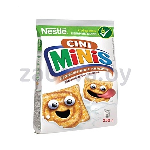 Пшеничные хлопья с корицей Nestle «Безбашенные квадры», 250 г