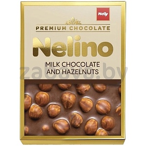 Шоколад молочный Nelino, Sport Premium, шоколад и фундук, 50 г