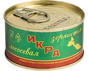 Икра лососевая «Дальневосточная», зернистая, 140 г