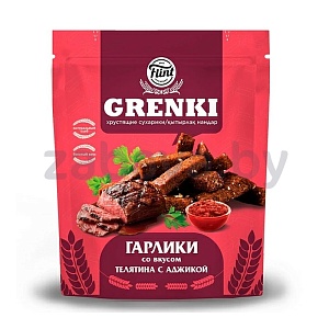 Гренки Flint «Grenki Гарлики», ржаные, телятина с аджикой, 90 г