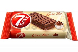 Пирожное 7 Days Cake Bar, бисквитные, с кремом какао, 30 г, 2 шт.