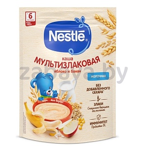 Каша молочная Nestle, мультизлаковая, яблоко-банан, 200 г