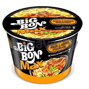 Лапша Big Bon, б/п, соус с говядиной гриль/курица, 95 г
