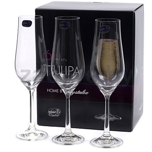 Набор бокалов для шампанского Crystal, Tulipa, 6 шт., 170 мл