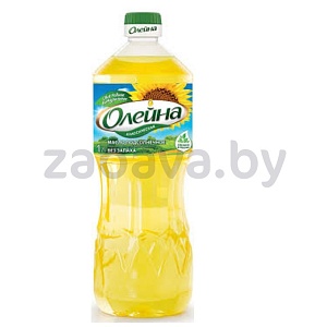 Масло подсолнечное «Олейна», раф., дез., 1 л