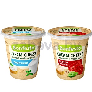 Сыр Bonfesto Cream Cheese, сливочный/вял. томаты, 125 г