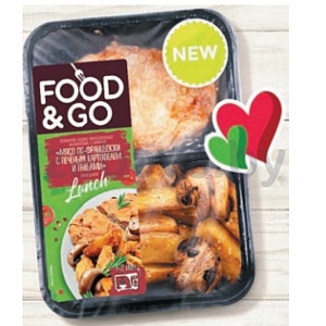 Мясо «По-французски» Food & Go, с печен. картоф. и грибами, 250 г