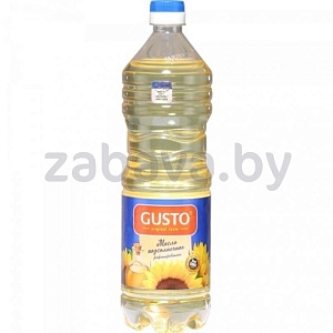 Масло подсолнечное Gusto, раф., дез., 900 мл