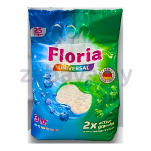Порошок универсальн. для стирки белья Floria, Universal, 3 кг