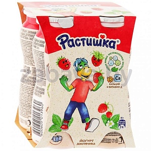 Йогурт «Растишка», в ассортименте, 1,6%, 4×90 г