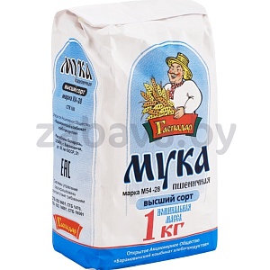 Мука пшеничная «Гаспадар», в/с, М54-28, 1 кг