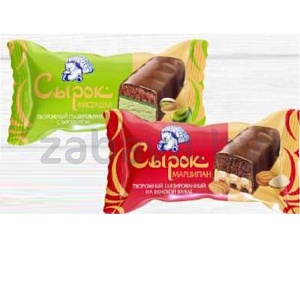 Сырок «Тимоша», творожн., глазир., 15%, 60 г, фисташка или марципан