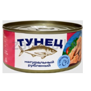 Тунец в с/с рубленый, натур., 185 г