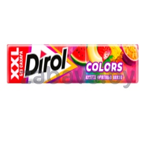 Жевательная резинка Dirol Colors XXL, ассорти фруктов., 19 г