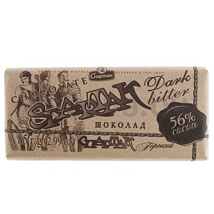 Шоколад «Спартак», горький, 56%, 85 г