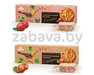 Печенье «Мультизлаковое» с фундуком или клюквой, 120 г