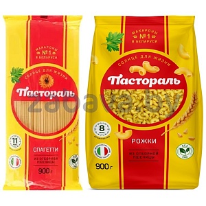 Макаронные изделия Pastoral, спагетти или рожки особые, 900 г