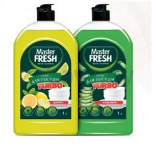 Средство для мытья посуды Master Fresh, Turbo, 1 л