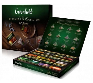 Набор чая Greenfield Pyramid Tea Collection, 12 видов, 110 г