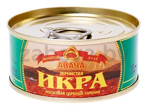 Икра лососевая «Авача», зернистая, соленая, 95 г