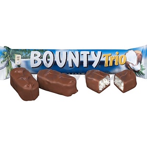 Батончик Bounty Trio, шоколадный, 82,5 г