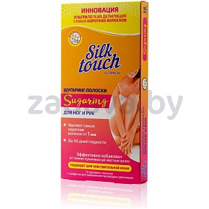 Полоски для депиляции сахарные Carelax Silk Touch Тело, 12 шт. + 2 шт.