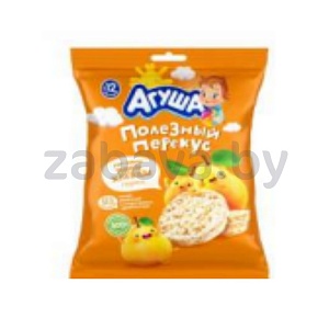 Хлебцы рисовые «Агуша», груша или ягоды, 30 г