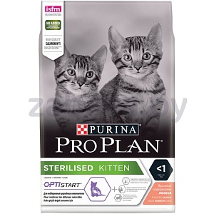 Корм Purina Pro Plan для котят после стерилизации/кастрации с высоким содержанием лосося, 10 кг