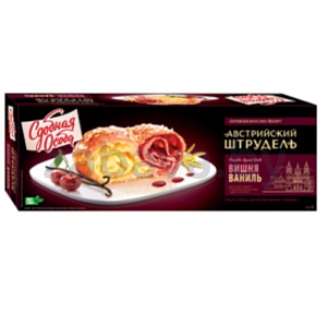 Штрудель «Сдобная особа» «Австрийский», вишня-ваниль, 400 г