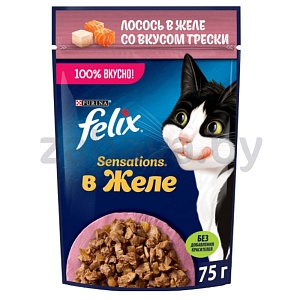 Корм для кошек Felix, в желе, 75 г, в ассорт.
