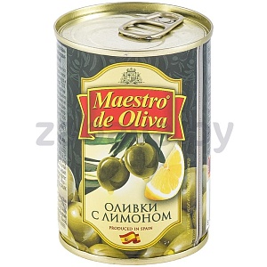 Оливки Maestro de Oliva, с лимоном, Испания, 280 г