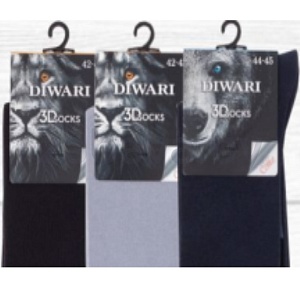 Носки мужские Diwary, р-р 25, 27, 29, в ассорт.