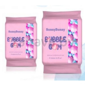 Влажные салфетки Sunny Bunny, детские, 4×8 шт.